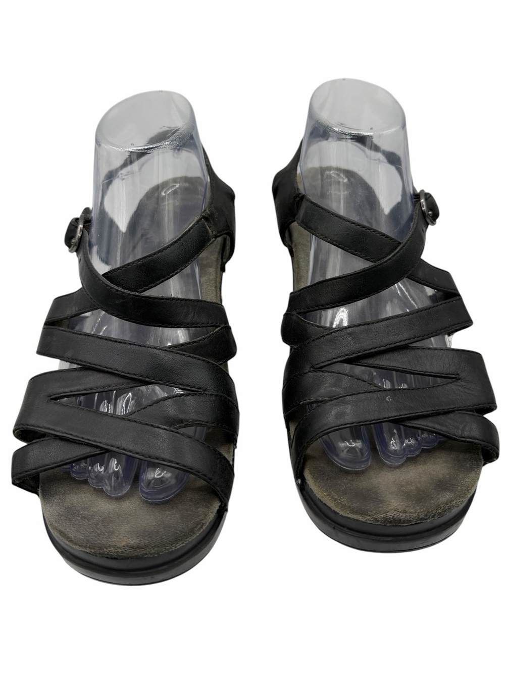 Dansko Black Strappy Leather Sandals
